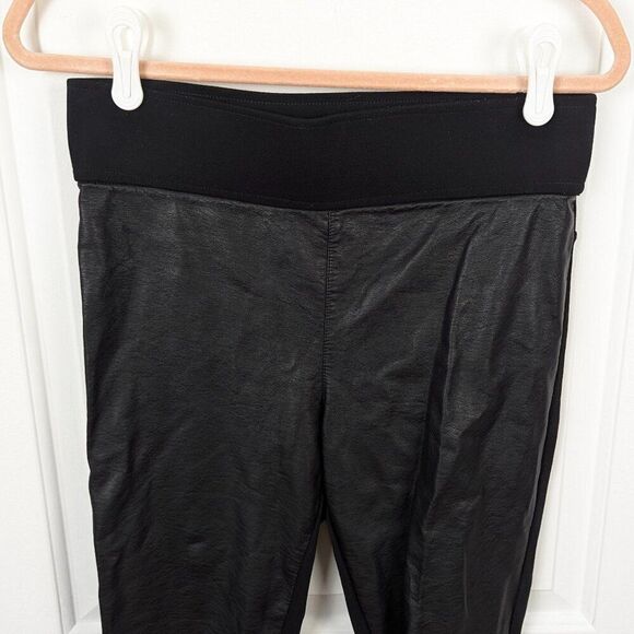 Club Monaco | Black Coated Front Leggings Size 8 - Picture 3 of 7